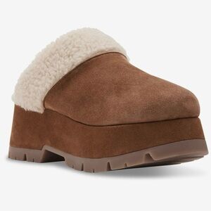 Steve Madden Juney Chestnut suede platform clogs women’s 9